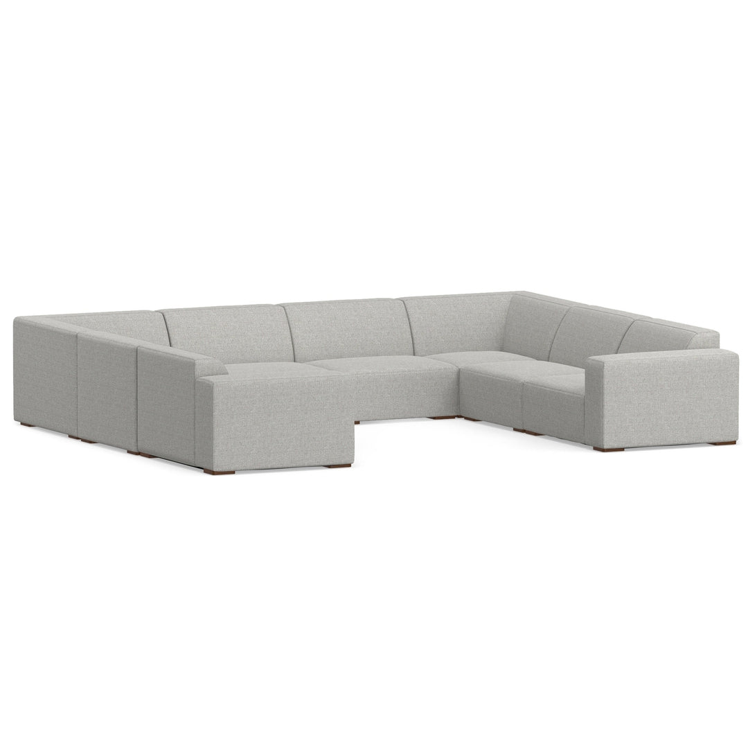 Rex U-Shaped Sectional Sofa Performance Fabric Seating for 8 Modern Design Image 4