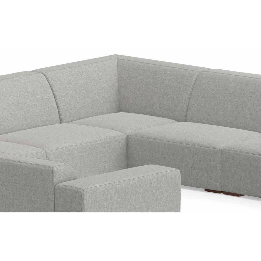 Rex U-Shaped Sectional Sofa Performance Fabric Seating for 8 Modern Design Image 7