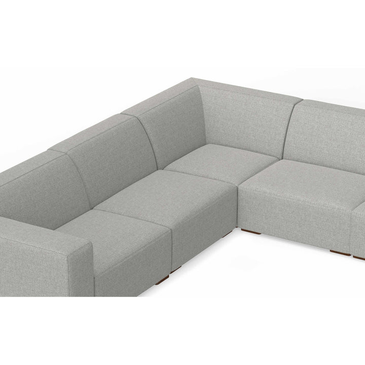 Rex U-Shaped Sectional Sofa Performance Fabric Seating for 8 Modern Design Image 11