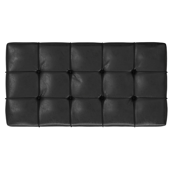 Sienna Storage Ottoman in Distressed Vegan Leather Image 8