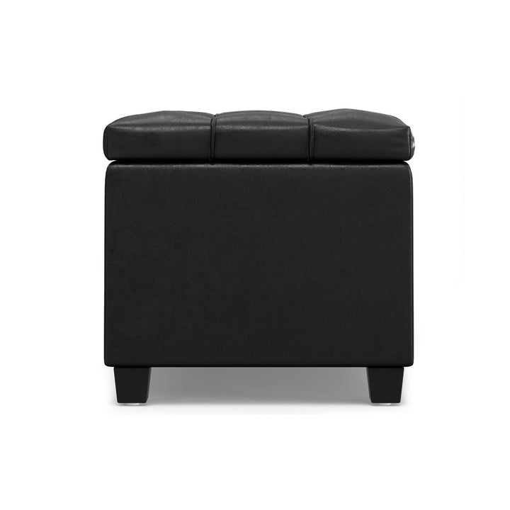 Sienna Storage Ottoman in Distressed Vegan Leather Image 9