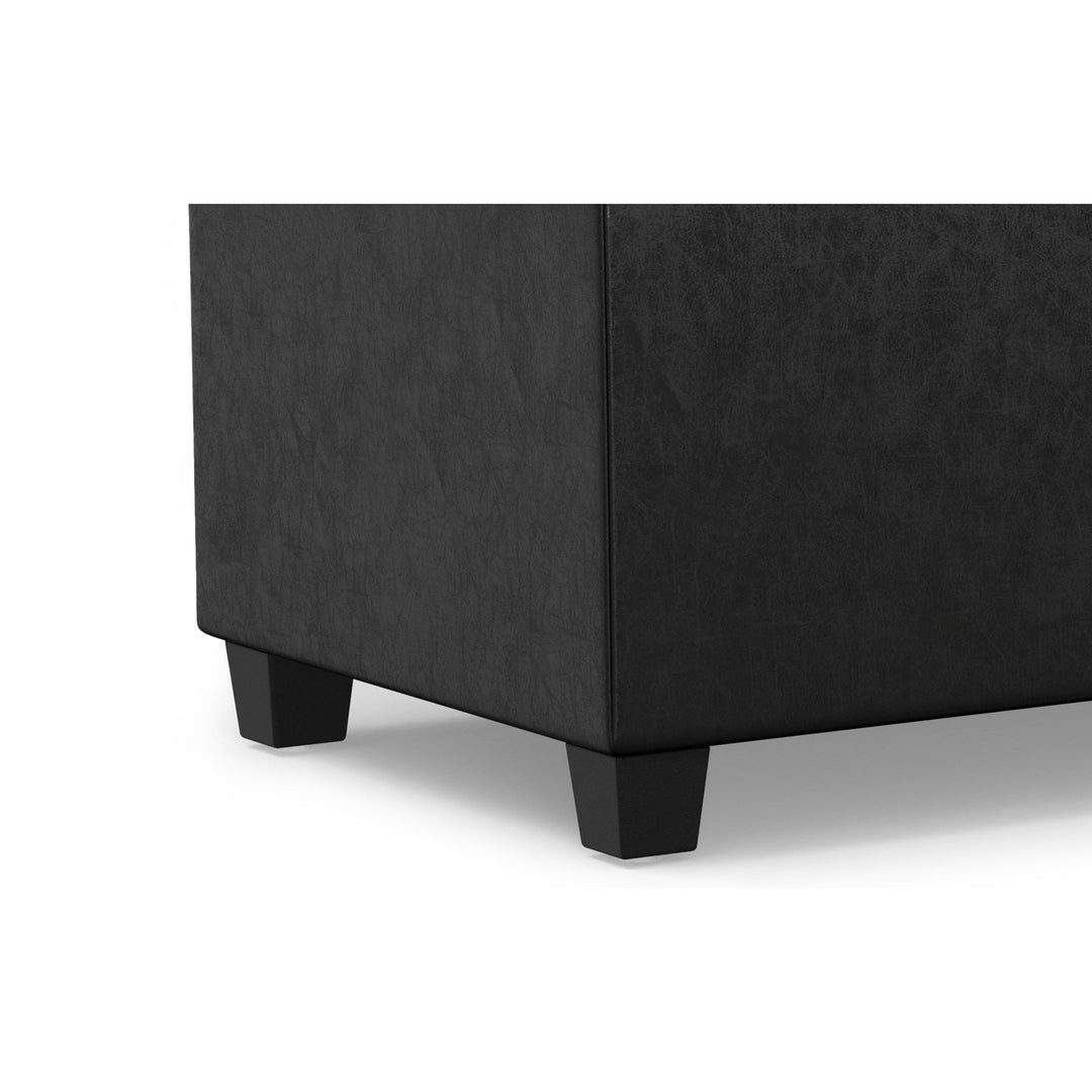 Sienna Storage Ottoman in Distressed Vegan Leather Image 11