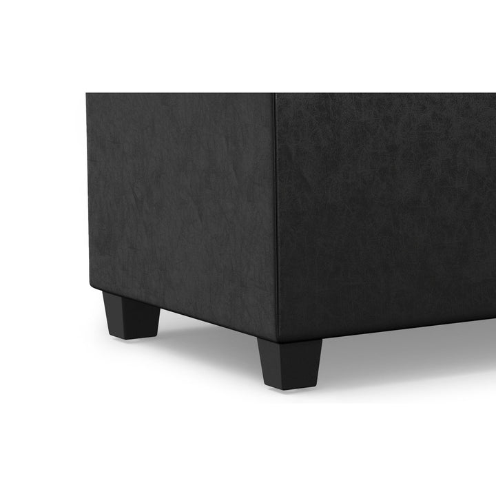 Sienna Storage Ottoman in Distressed Vegan Leather Image 11