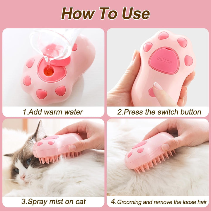 3 in 1 Pet Brush Cat Steam Brush Comb Dog Brush Electric Spray Cat Hair Brushes Massage Pet Grooming Hair Removal Combs Image 6