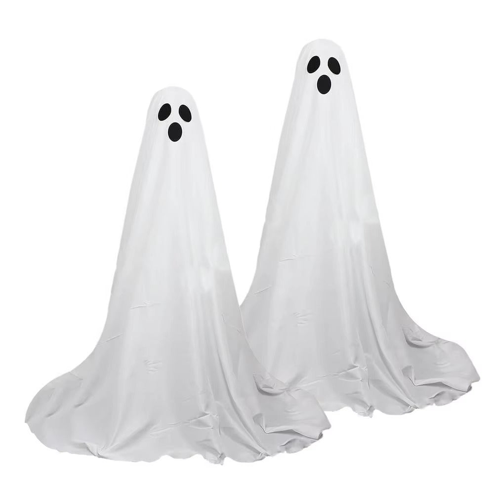 Light-Up Halloween Ghost Decor with LED String Lights - Spooky Glowing Giant Ghost Image 7