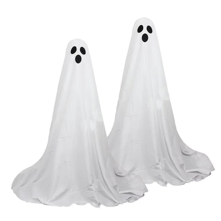 Light-Up Halloween Ghost Decor with LED String Lights - Spooky Glowing Giant Ghost Image 1