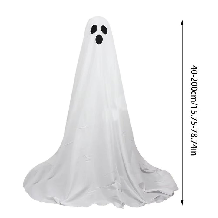 Light-Up Halloween Ghost Decor with LED String Lights - Spooky Glowing Giant Ghost Image 8