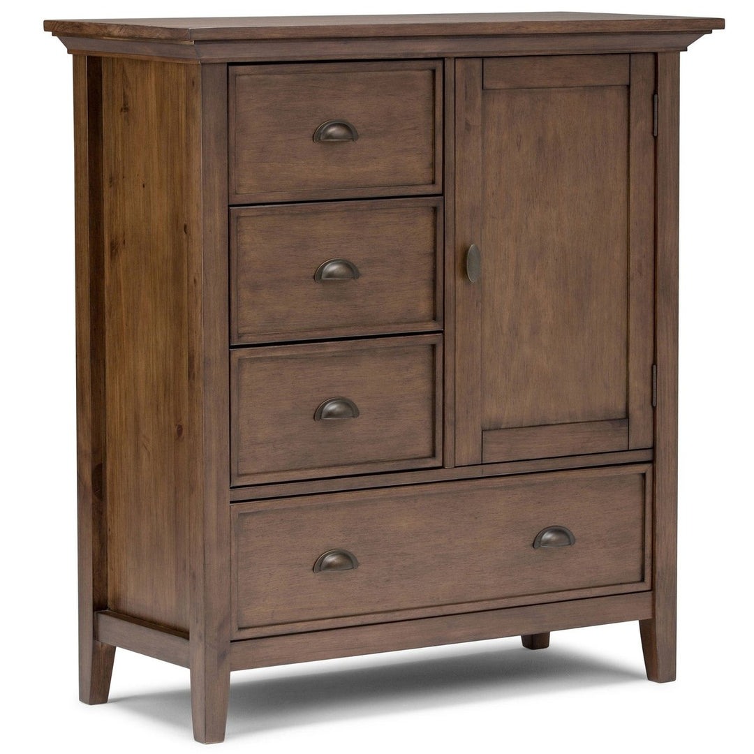 Redmond Medium Wood Storage Cabinet 4 Drawers Rustic Design 39W 42H Image 2