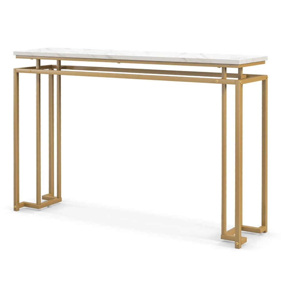 Hommoo Modern Entryway Table with Gold Heavy-duty Metal Frame and Anti-toppling Kit for Living Room Image 1