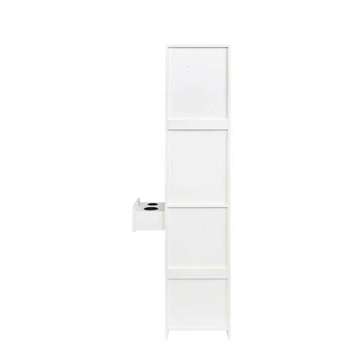 Hommoo Barber Station Salon Hair Styling Beauty Spa Equipment Storage Cabinet White Image 5