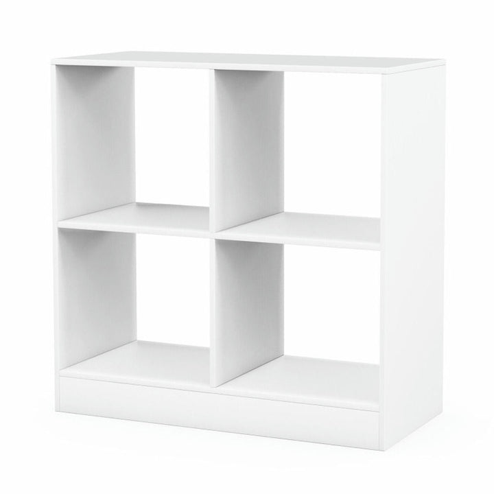 Hommoo 4-Cube Kids Bookcase with Open Shelves-White, Kids Toy Storage for Kids, Boys, Girls, Nursery Image 1