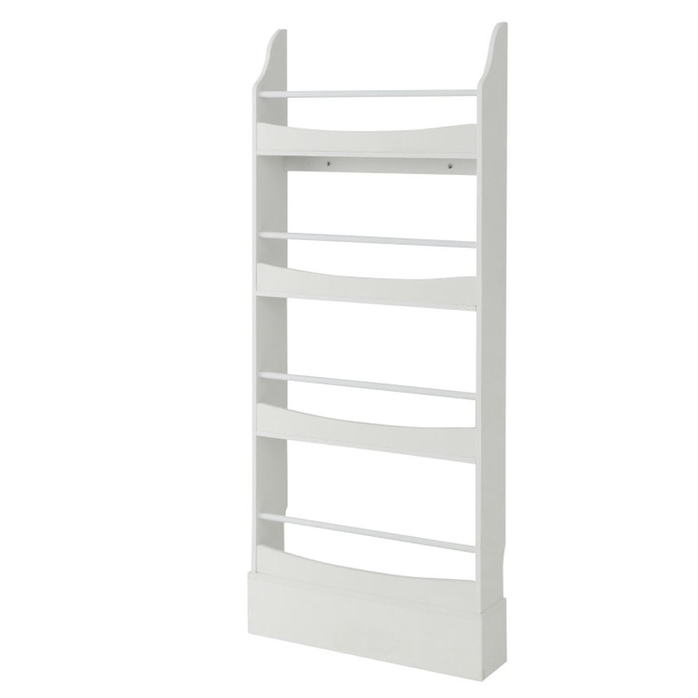 Hommoo 4-Tier Bookshelf with 2 Anti-Tipping Kits for Books and Magazines-White, Kids Toy Storage for Kids, Boys, Girls, Image 1