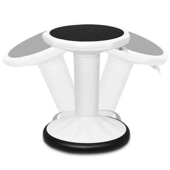 Hommoo Adjustable Active Learning Stool Sitting Home Office Wobble Chair with Cushion Seat-White, Small Office Chair for Image 4