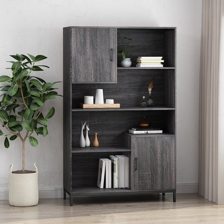 Hommoo Bookcase, Storage Display Open Bookshelf, Bookcases Storage Cabinet Corner Bookshelf Modern Cube Unit Bookcase, Image 1