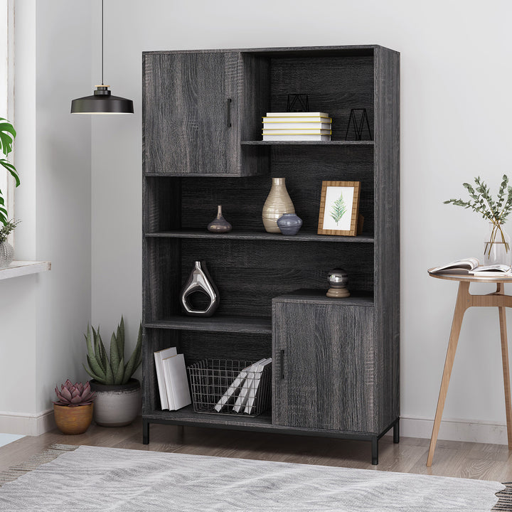 Hommoo Bookcase, Storage Display Open Bookshelf, Bookcases Storage Cabinet Corner Bookshelf Modern Cube Unit Bookcase, Image 5