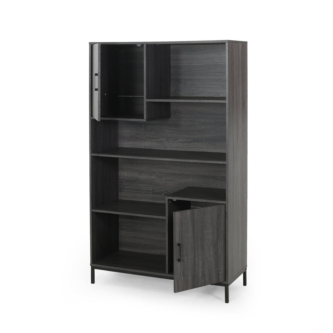 Hommoo Bookcase, Storage Display Open Bookshelf, Bookcases Storage Cabinet Corner Bookshelf Modern Cube Unit Bookcase, Image 6