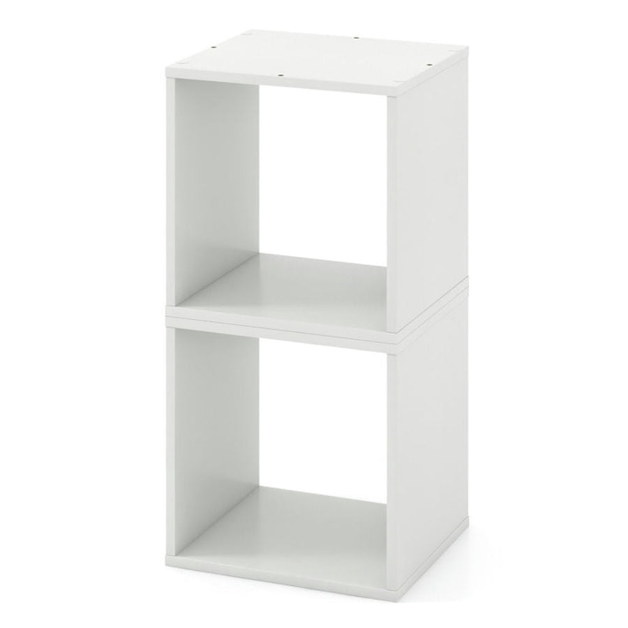 Hommoo Cube Storage Organizer Set of 2-White Image 1