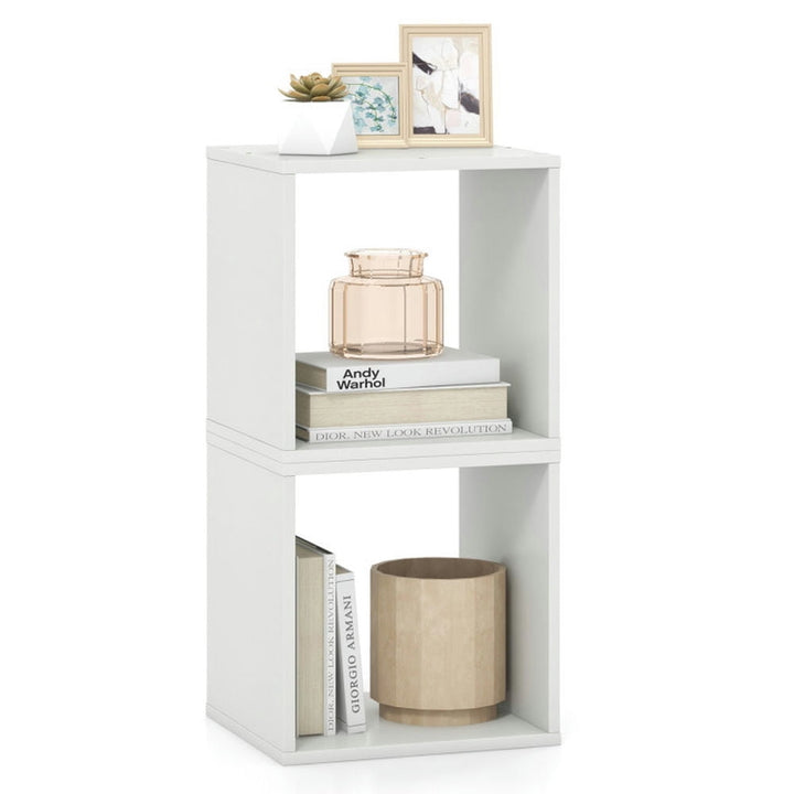 Hommoo Cube Storage Organizer Set of 2-White Image 4