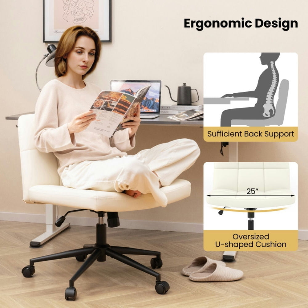 Hommoo Gaming Chair,Ergonomic Computer Chair,Height-adjustable Armless Desk Chair with Wheels for Home Office Make Image 4