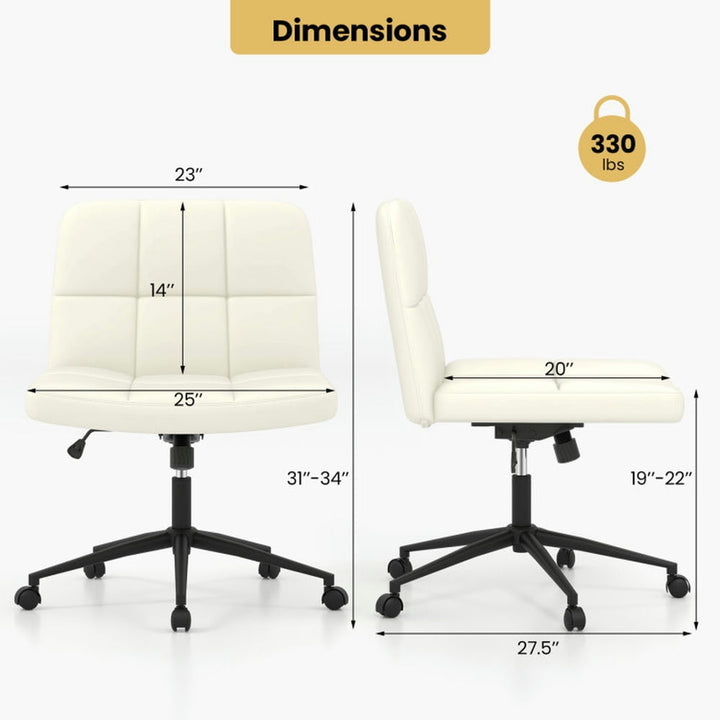 Hommoo Gaming Chair,Ergonomic Computer Chair,Height-adjustable Armless Desk Chair with Wheels for Home Office Make Image 5