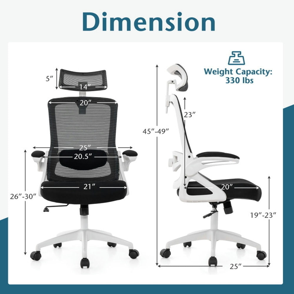 Hommoo Gaming Chair,Ergonomic Computer Chair,Adjustable Swivel Task Chair Ergonomic Office Chair with Adjustable Lumbar Image 6