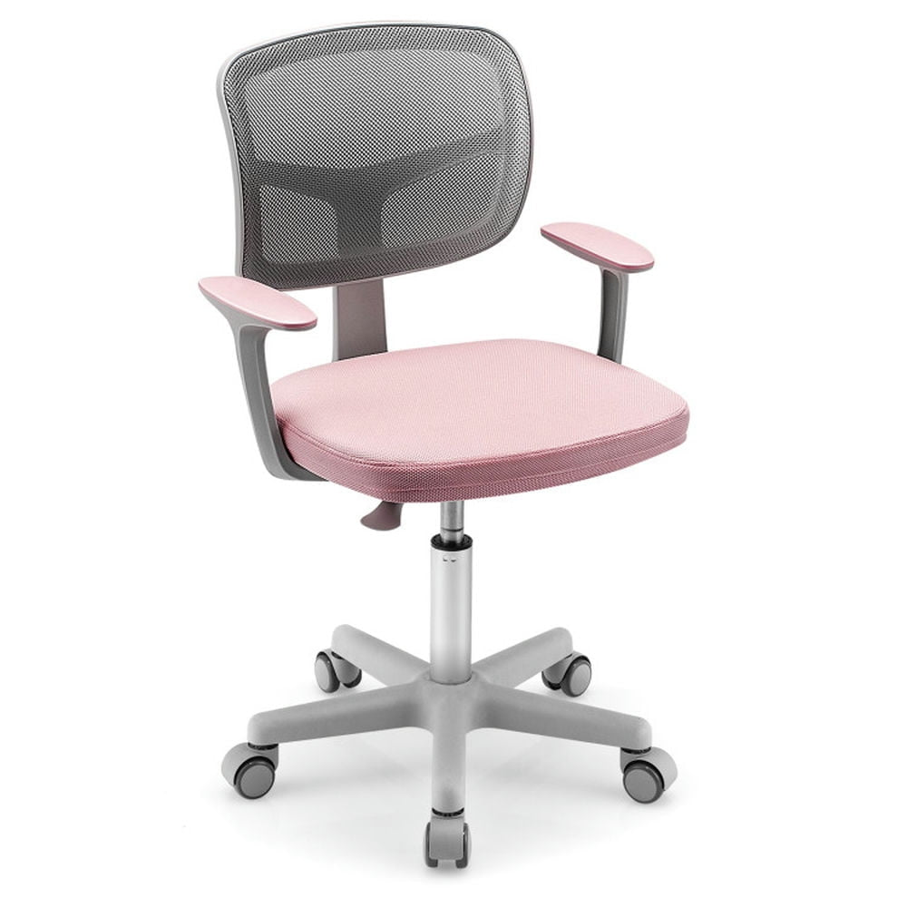 Hommoo Adjustable Desk Chair with Auto Brake Casters for Kids-Pink, Kids Chairs for Kids Image 4