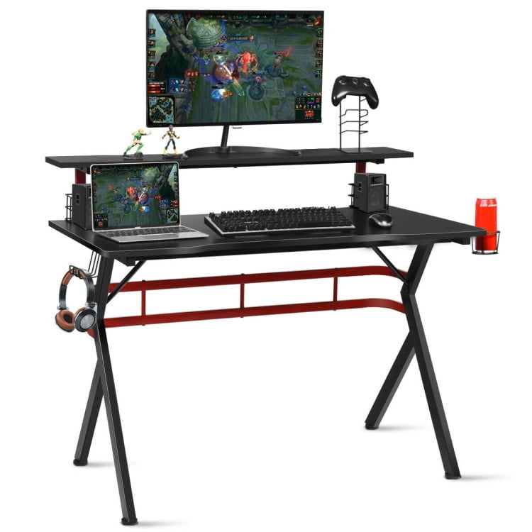 Hommoo Gaming Computer Multifunctional Storage Desk, Home Office Desks, Gaming Computer Desks for Study,Working,Writing Image 1