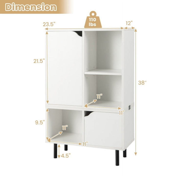 Hommoo Bookshelf,Shelf, Open Bookcase Book Shelf,Storage Shelf Unit Plant Stand,Stackable Bookcase with Adjustable Shelf Image 4