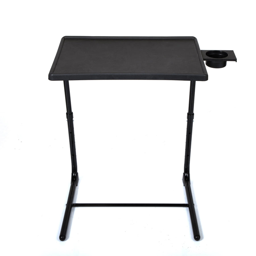 Hommoo Portable Computer Table Office Desk Height and Angle Adjusting Furniture, Black, Small Computer Desk for Home Image 1