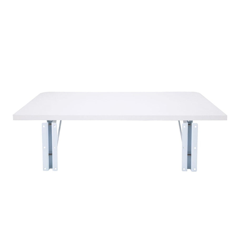 Hommoo Versatile Folding Desk, White, Iron Brackets, 7.3lbs, 23.6x15.7x2.1 Image 1