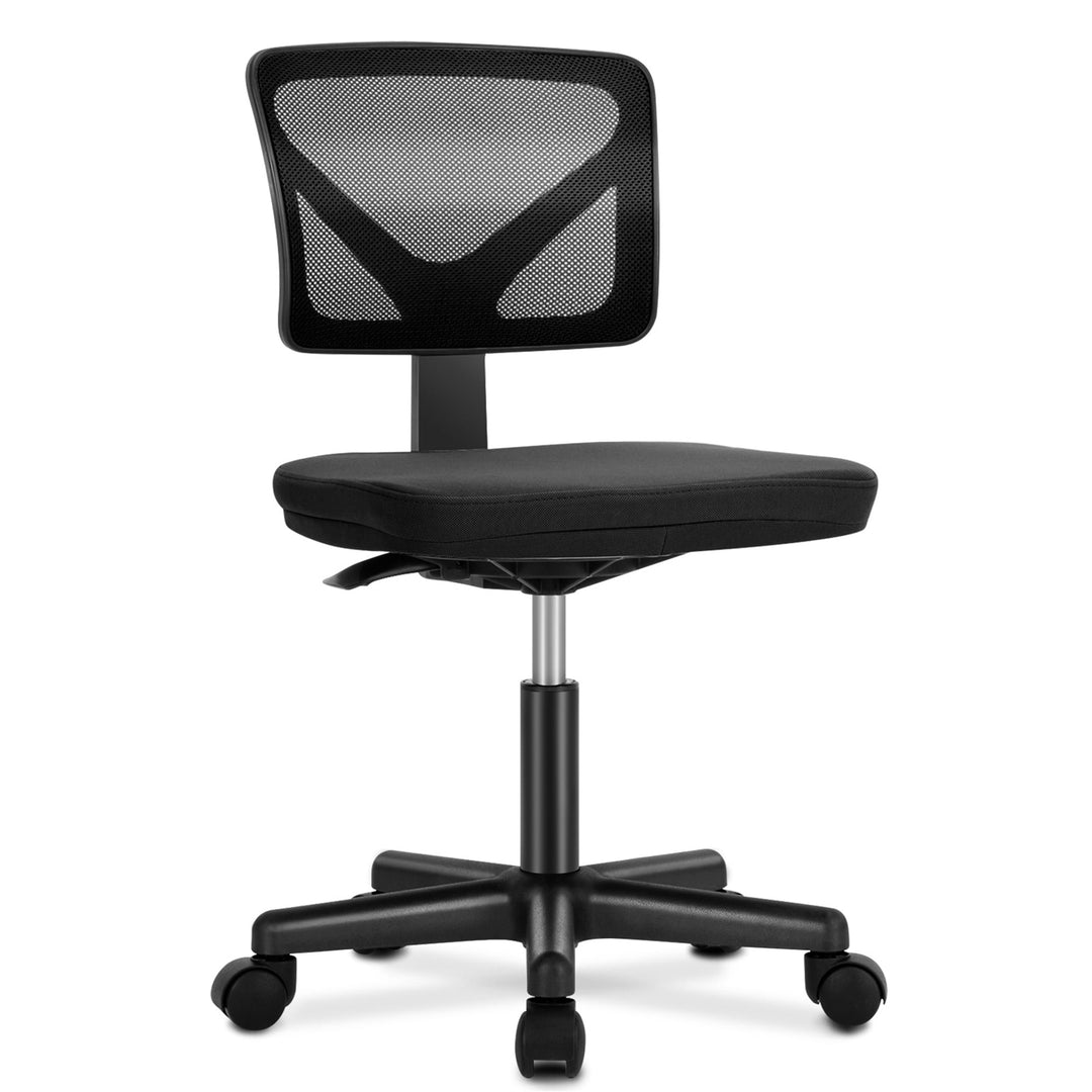 Hommoo Office Computer Desk Chair, Ergonomic Low Back Mesh Rolling Work Swivel Chair with Wheels, Black Image 5