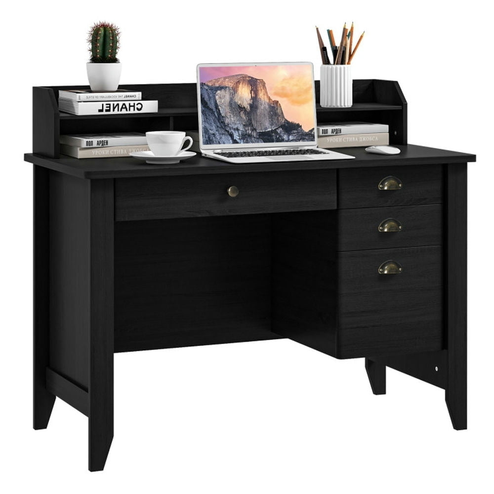 Hommoo Computer Desk PC Laptop Writing Table Workstation -Black, Home Office Desks, Gaming Computer Desks for Image 1