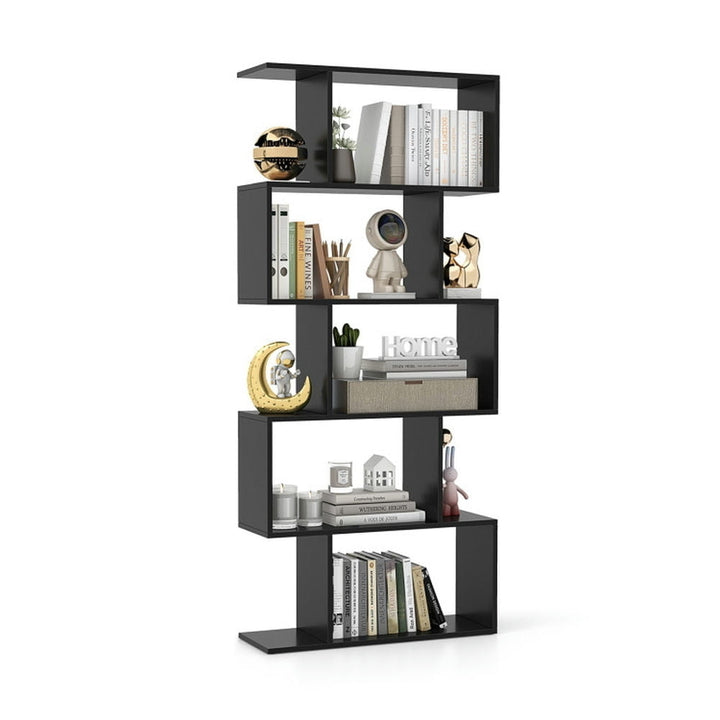 Hommoo Bookshelf,Shelf, Storage Shelf Unit Plant Stand, 5-Tier Bookshelf with Anti-Toppling Device for Living Room Home Image 2