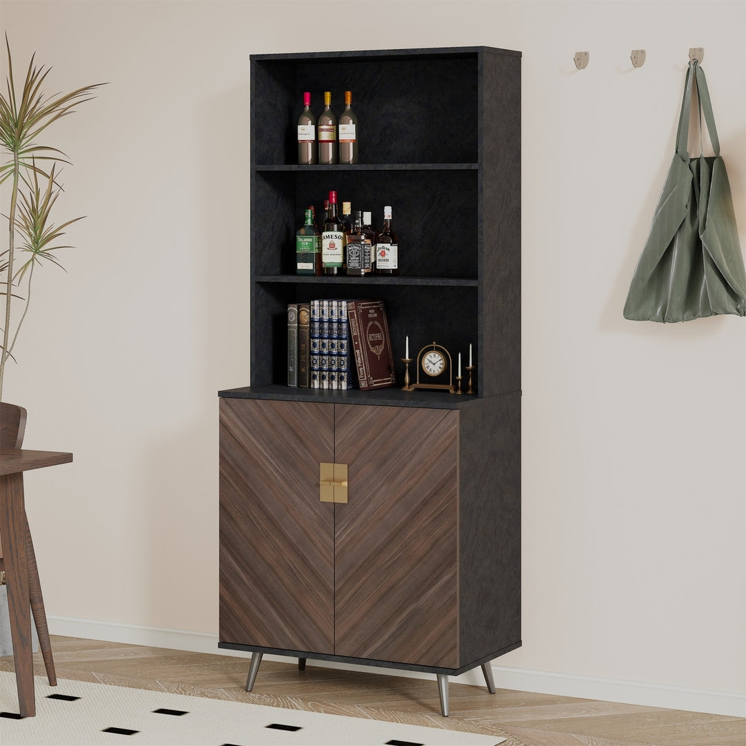 Hommoo Accent Storage Cabinet with Doors, Bar Cabinet Buffet Cabinet with Storage for Living Room, Hallway, Kitchen, Image 2