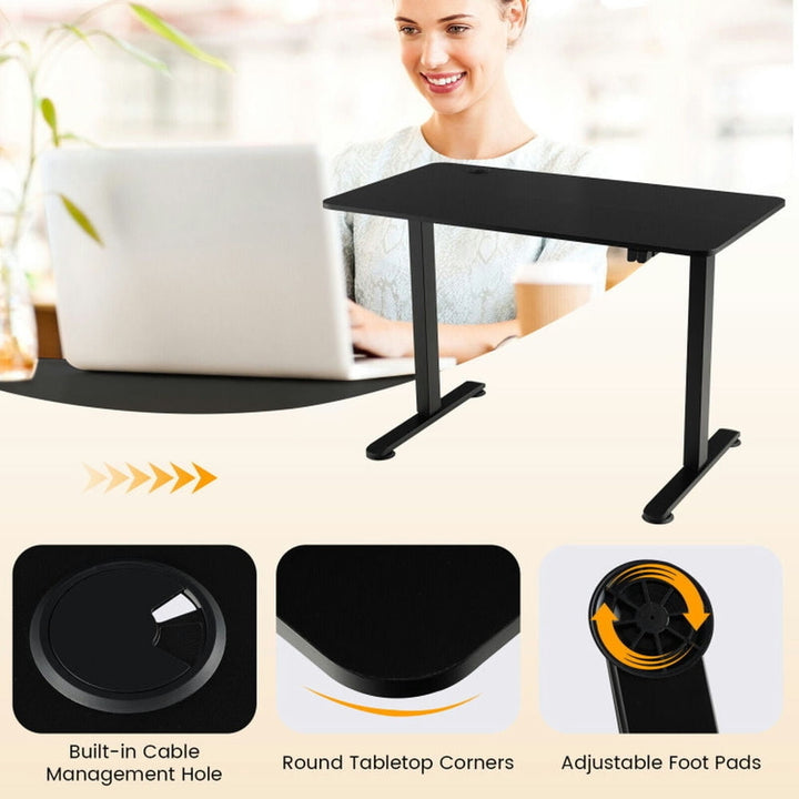 Hommoo Electric Standing Desk Adjustable Stand up Computer Desk Anti-collision-Black, Gaming Computer Desks for Image 3