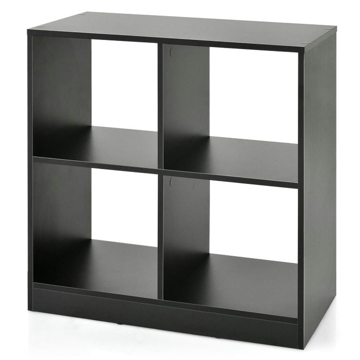 Hommoo 4-Cube Kids Bookcase with Open Shelves-Black, Kids Toy Storage for Kids, Boys, Girls, Nursery Image 1