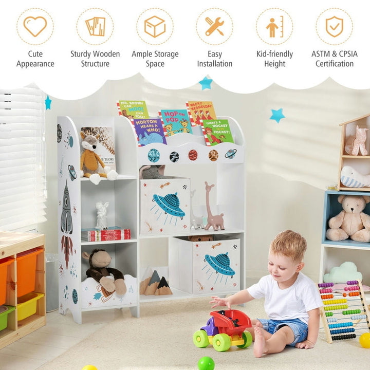 Hommoo Kids Toy and Book Organizer Children with Storage Bins, Kids Toy Storage for Kids, Boys, Girls, Nursery Image 6