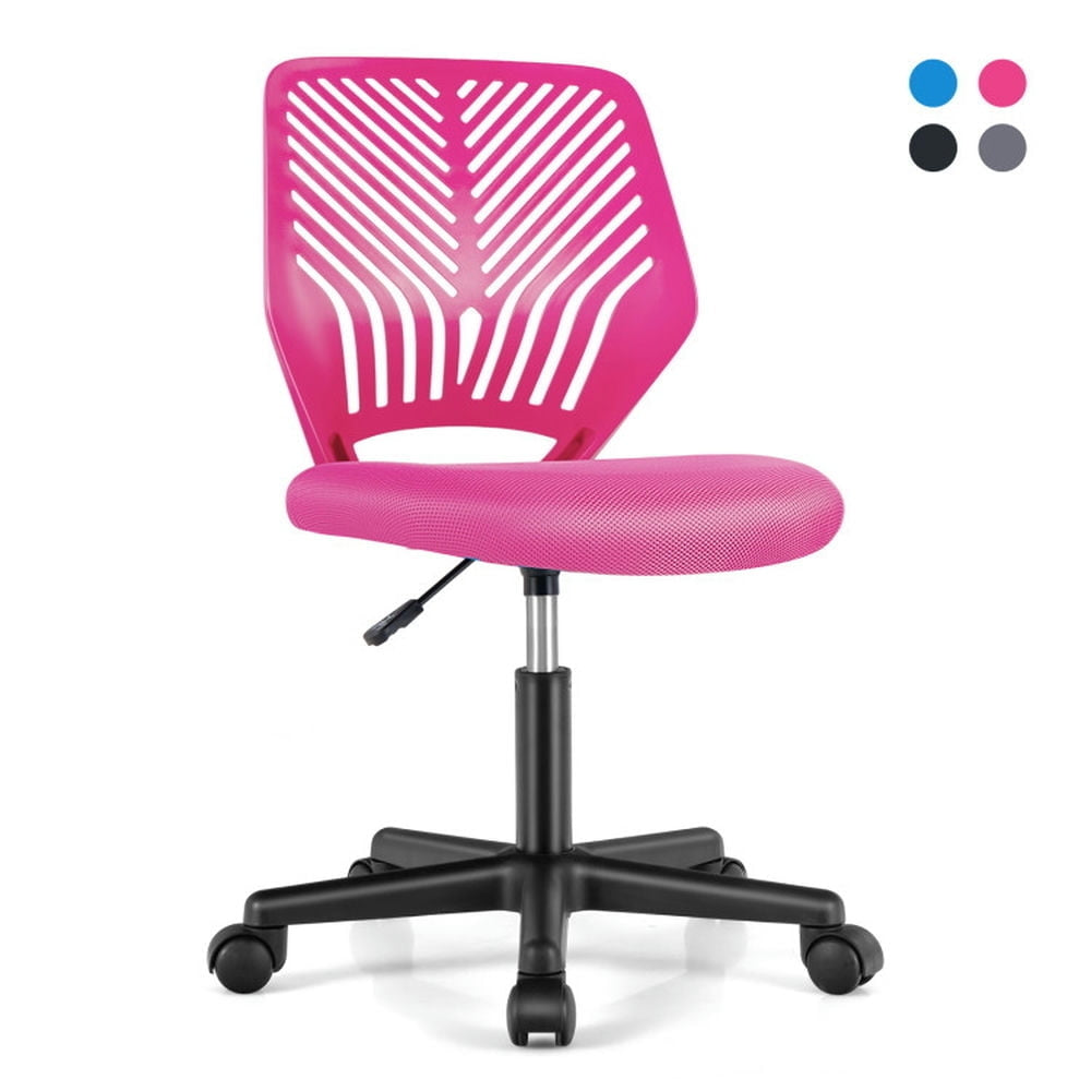 Hommoo Height-adjustable Ergonomic Kids Desk Chair with Universal Casters-Pink, Kids Chairs for Kids Image 1