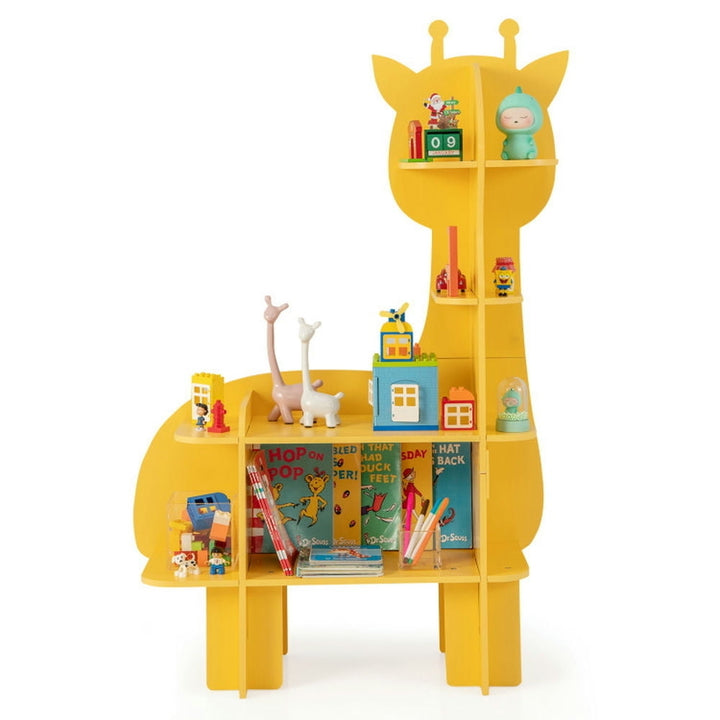 Hommoo Kids Bookcase Toy Storage Organizer with Open Storage Shelves-Giraffe, Kids Toy Storage for Kids, Boys, Girls, Image 3