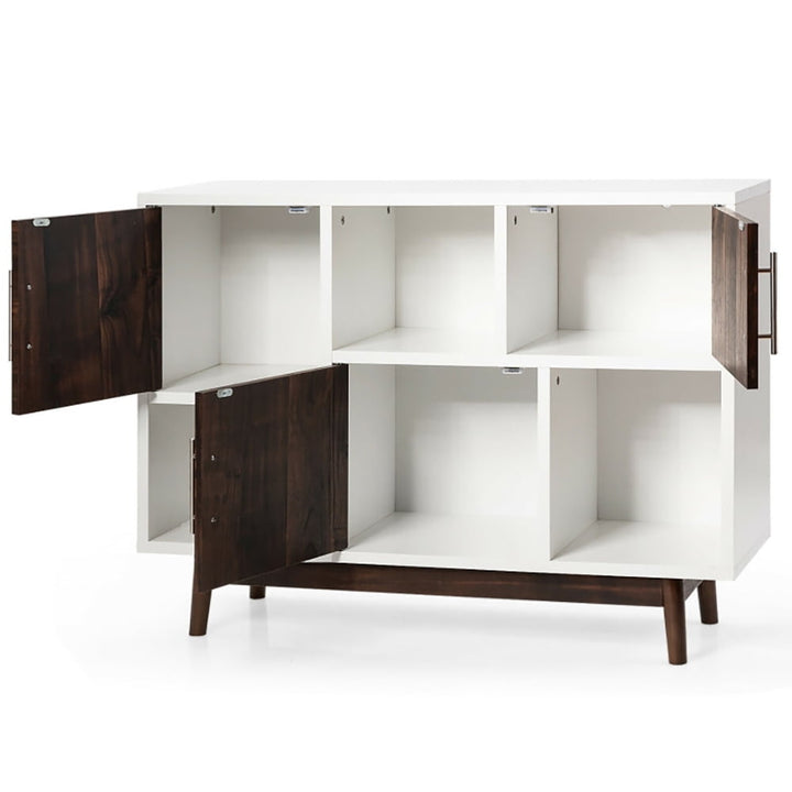 Hommoo Entertainment Centers,TV Stands,Wood Display Sideboard Storage Cabinet with Storage Compartments Image 7