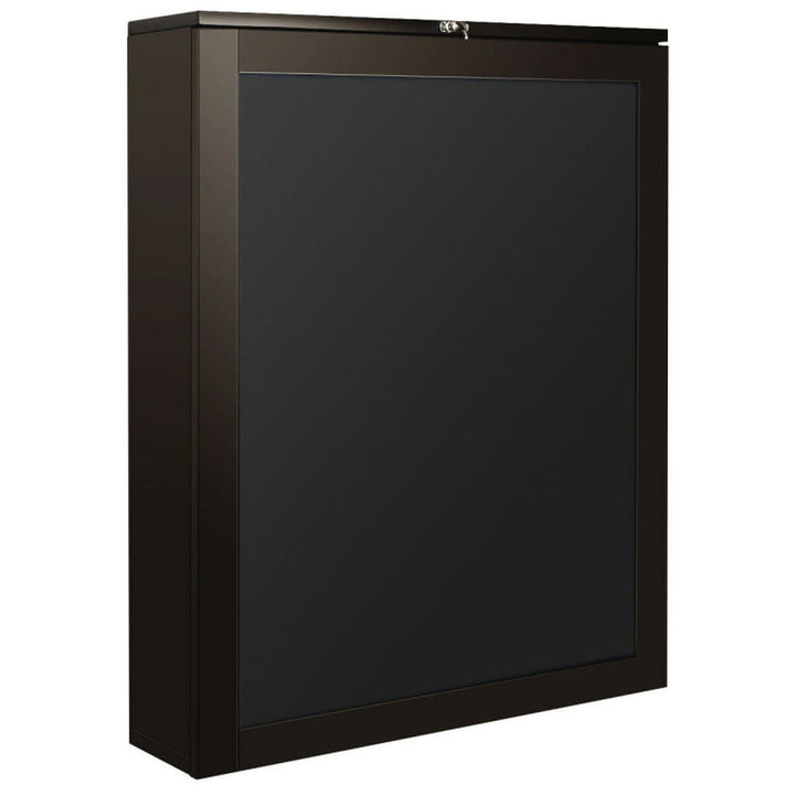 Hommoo Convertible Wall Mounted Table with A Chalkboard-Brown Image 4