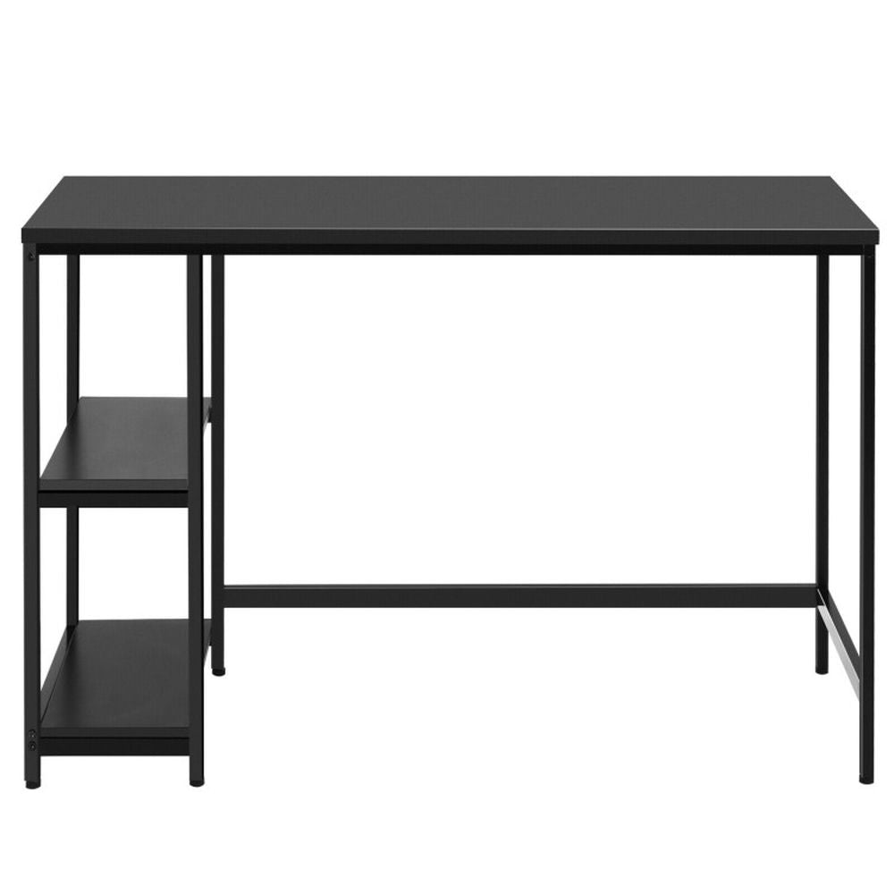 Hommoo 47 Inch Computer Desk Office Study Table Workstation Home with Adjustable Shelf Black-M, Gaming Computer Desks Image 4