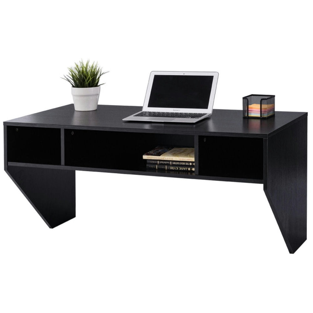 Hommoo Standing Desk,Stand up Table, Home Office Desk,Wall Mounted Floating Sturdy Computer Table with Storage Image 4