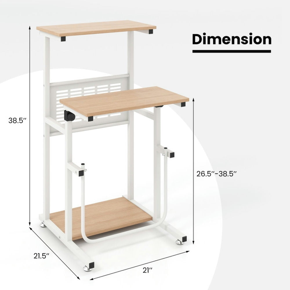 Hommoo Standing Desk for Small Space Sit Stand Desk with Height Adjustable Desktop Image 2