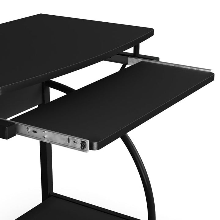 Hommoo 27.5 Inch Laptop Table Computer Desk for Small Spaces with Pull-out Keyboard Tray, Gaming Computer Desks for Image 6