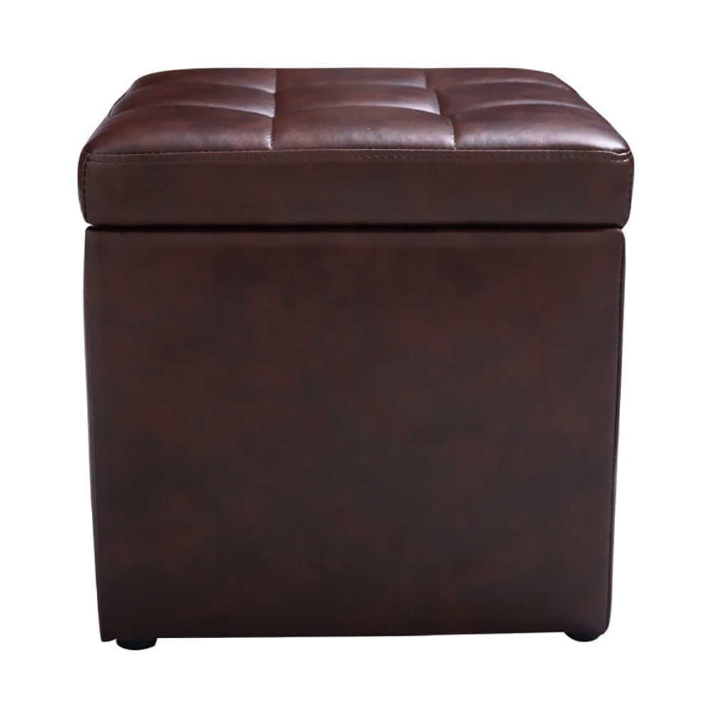 Hommoo Ottoman Pouffe Storage Box Lounge Seat Footstools , for Entryway, Bedroom, and Living Room Image 1