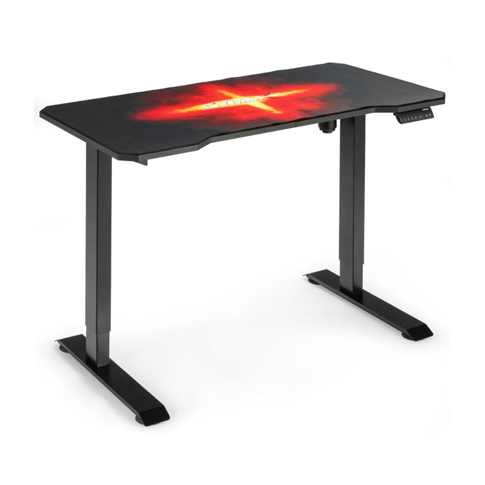 Hommoo Electric Standing Gaming Desk with Height Adjustable Splice Board, Home Office Desks, Gaming Computer Desks for Image 6