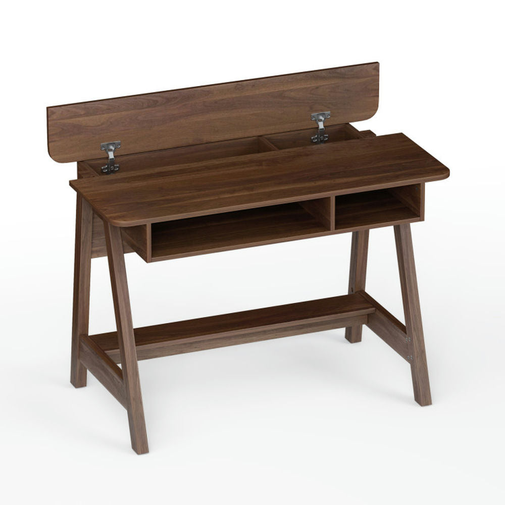 Hommoo Mid Century Writing Desk with Storage Cubes and Hidden Compartment, Gaming Computer Desks for Image 5