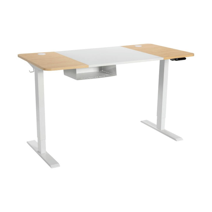 Hommoo 55 x 28 Inch Electric Adjustable Sit to Stand Desk with USB Port-Natural, Gaming Computer Desks for Image 4