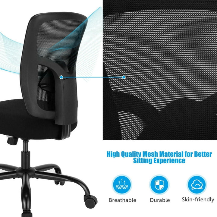 Hommoo 400LBS Mesh Big and Tall Office Chair Swivel Task Chair, Home Office Computer Desk Chair, Small Office Chair for Image 3